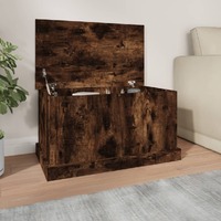  Storage Box Smoked Oak 70x40x38 cm Engineered Wood