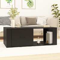  Coffee Table Black 100x50.5x35 cm Engineered Wood