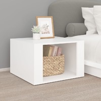  Bedside Table White 57x55x36 cm Engineered Wood