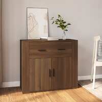  Sideboard Brown Oak 80x33x70 cm Engineered Wood