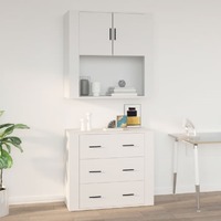  Wall Cabinet White 80x33x80 cm Engineered Wood