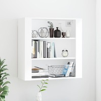  Wall Cabinet High Gloss White 80x33x80 cm Engineered Wood