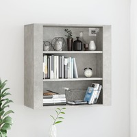  Wall Cabinet Concrete Grey 80x33x80 cm Engineered Wood