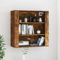  Wall Cabinet Smoked Oak 80x33x80 cm Engineered Wood
