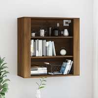  Wall Cabinet Brown Oak 80x33x80 cm Engineered Wood