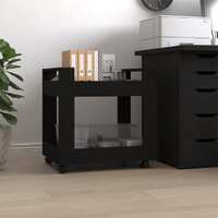  Desk Trolley Black 60x45x60 cm Engineered Wood