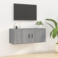  Wall Mounted TV Cabinet Grey Sonoma 100x34.5x40 cm