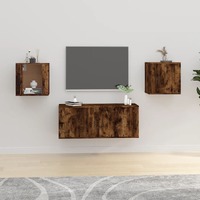  Wall Mounted TV Cabinets 2 pcs Smoked Oak 40x34.5x40 cm