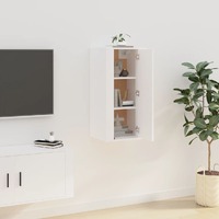  Wall Mounted TV Cabinet White 40x34.5x80 cm