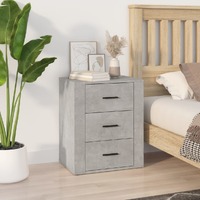  Bedside Cabinet Concrete Grey 50x36x60 cm Engineered Wood
