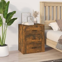  Bedside Cabinet Smoked Oak 50x36x60 cm Engineered Wood