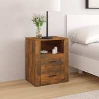 Bedside Cabinet Smoked Oak 50x36x60 cm Engineered Wood
