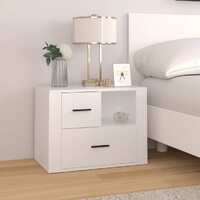  Bedside Cabinet White 60x36x45 cm Engineered Wood