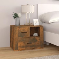  Bedside Cabinet Smoked Oak 60x36x45 cm Engineered Wood
