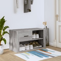  Shoe Cabinet Grey Sonoma 80x35x45 cm Engineered Wood