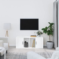  TV Cabinet White 100x35x40 cm Engineered Wood