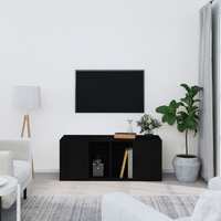  TV Cabinet Black 100x35x40 cm Engineered Wood