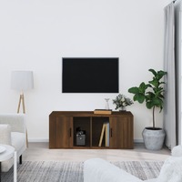  TV Cabinet Brown Oak 100x35x40 cm Engineered Wood