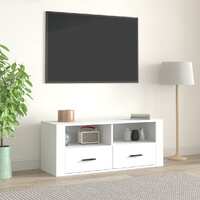  TV Cabinet White 100x35x40 cm Engineered Wood