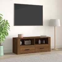  TV Cabinet Brown Oak 100x35x40 cm Engineered Wood