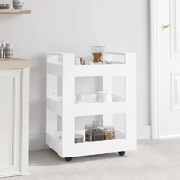  Kitchen Trolley White 60x45x80 cm Engineered Wood