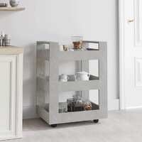  Kitchen Trolley Concrete Grey 60x45x80 cm Engineered Wood