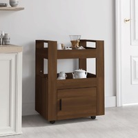  Kitchen Trolley Brown Oak 60x45x80 cm Engineered Wood