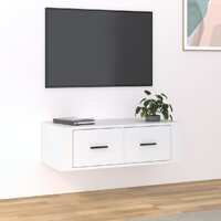  Hanging TV Cabinet White 80x36x25 cm Engineered Wood