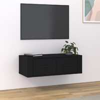  Hanging TV Cabinet Black 80x36x25 cm Engineered Wood
