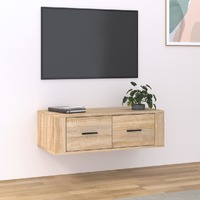  Hanging TV Cabinet Sonoma Oak 80x36x25 cm Engineered Wood
