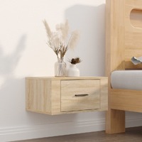  Wall-mounted Bedside Cabinet Sonoma Oak 50x36x25 cm