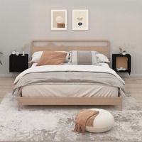  Wall-mounted Bedside Cabinets 2 pcs Black 50x30x47 cm
