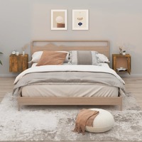  Wall-mounted Bedside Cabinets 2 pcs Smoked Oak 50x30x47 cm