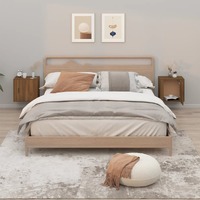  Wall-mounted Bedside Cabinets 2 pcs Brown Oak 50x30x47 cm