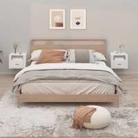  Wall-mounted Bedside Cabinets 2 pcs White 50x36x40 cm