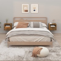  Wall-mounted Bedside Cabinets 2 pcs Smoked Oak 50x36x40 cm