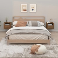  Wall-mounted Bedside Cabinets 2 pcs Brown Oak 50x36x40 cm