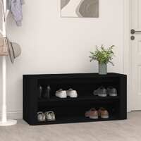  Shoe Rack Black 100x35x45 cm Engineered Wood