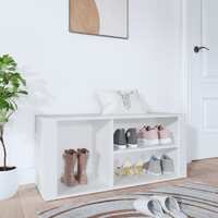  Shoe Cabinet White 100x35x45 cm Engineered Wood