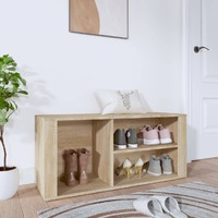  Shoe Cabinet Sonoma Oak 100x35x45 cm Engineered Wood