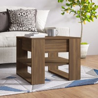  Coffee Table Brown Oak 55.5x55x45 cm Engineered Wood