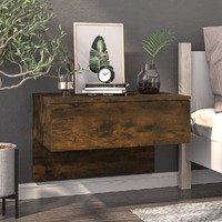  Wall-mounted Bedside Cabinet Smoked Oak