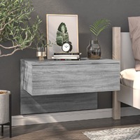 Wall-mounted Bedside Cabinet Grey Sonoma