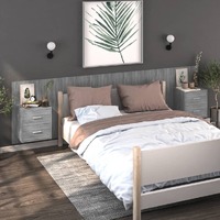 Wall-mounted Bedside Cabinets 2 pcs Grey Sonoma