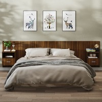 Wall-mounted Bedside Cabinets 2 pcs Brown Oak