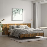  Wall Headboard Smoked Oak 240 cm Engineered Wood