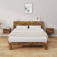  Wall-mounted Bedside Cabinets 2 pcs Smoked Oak 34x30x20 cm
