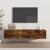  Wall Cabinet Smoked Oak 102x30x20 cm Engineered Wood