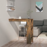  Wall Bar Table Smoked Oak 102x45x103.5 cm Engineered Wood