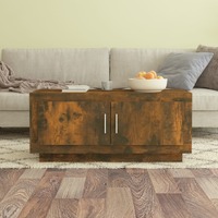  Coffee Table Smoked Oak 102x50x45 cm Engineered Wood